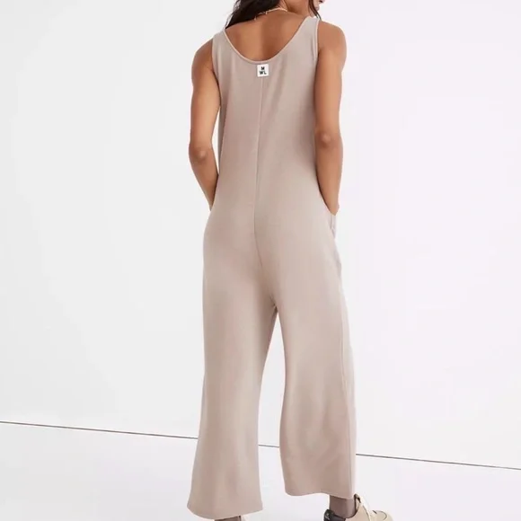 Madewell MWL Superbrushed Pull-On Jumpsuit in Telluride Stone, Medium - Picture 11 of 14